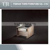 Low Travertine Stone Base Wit Glass Coffee Table thumbnail-5