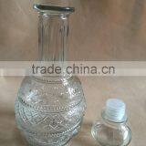 Beautiful Glass Wine Bottle , Glass Bottle , Glass Bottle With Lid , Glassware thumbnail-2