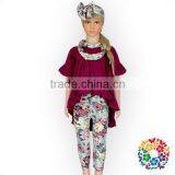 Soft Cotton Kids Girls Shirts Front Shorts Back Long Asymmetrical Unique Baby Girl Names Girls Ruffle Shirts thumbnail-5