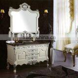 Bathroom Cabinet With, Lastest White Gloss Vanity Unit,marble Top,Hand Carved Wood Bath Vanities, Bathroom Cabinetry (BF08-4130) thumbnail-1