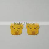 Set of 2 Yellow Smile Face Plastic Selve Adhesive Wall Hook thumbnail-2