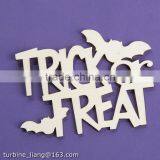 Unfinished Wood Laser Cut Trick Or Treat Cutout thumbnail-2