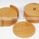 5 pcs Trivet with bamboo holder #30026