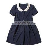 2017 New Summer School Children High Waisted Skirt Student Girl Doll Collar Dress Custom thumbnail-2