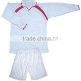 100% Polyester Close Mesh White Soccer Uniform