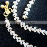CZ American Diamond PAYAL Anklets Pair thumbnail-3