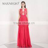 2017 Garment Factory New Arrived High Fashion Design Layered Lace Dress Woman Evening Dress thumbnail-4