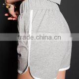 High Quality Cotton Sports Shorts Plain Grey Running Shorts Custom thumbnail-2