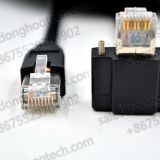 RJ45 Right Angle with  Recessed Thumbscrews Horizontal Data Cables