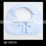New Arrival Embroidered Seersucker Disposable Baby Bib thumbnail-5
