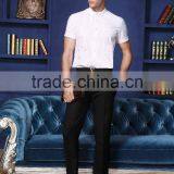 Mens Tailor Dress Shirts Banded Collar Shirts Poly Cotton Shirt for Men thumbnail-3