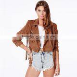 2017 Latest Designs Lady Casual Fashion Women Leather Winter Jacket Women thumbnail-1