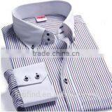 Latest Shirt Designs for Men 2015 Long Sleeve Stripe Casual Business Man Shirt thumbnail-3