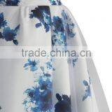 2016 Guangzhou Shandao OEM/ODM Custom Design Elegant Women Short A Line Ruffle Cotton Flower Printed Skirts thumbnail-3