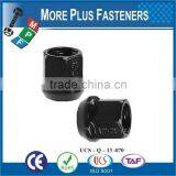 Made in Taiwan Black Bulge Open Ended Blue Thread Chrome Bulge Acorn Lug Nut thumbnail-2