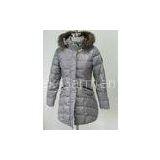 Breathable Windbreaker Womens Long Down Coat Goose Down Jacket With Zipper thumbnail-1