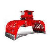 Red Excavator Rotating Grapple For Building Site 360 Hydraulic Rotation