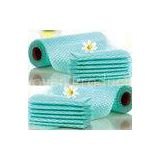Non Woven Household Cleaning Wipes / Hand Towel Rolls 25*28cm Red Green Blue