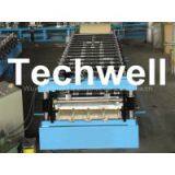 0.3 - 0.8 mm Thick Roof Sheet Cold Roll Forming Machine With PLC Computer Control