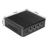 HYSTOU Fanless PC 4 Lan Mini PC Nano ITX PC Support MSATA SSD thumbnail-1