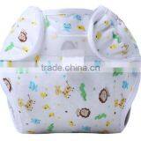 Cute Animal Pattern Printed 100% Cotton Reusable Sleepy Baby Cloth Diaper thumbnail-1