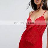 2017 Sexy Sleeveless Strap Tassels Dresses New American Fashion Women Club Party Dress thumbnail-2