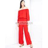 2015 New Comes Hot Sale Trendy off Shoulder Long Sleeve Woomen Jumpsuit thumbnail-4