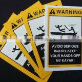 Warning Decals, Stickers, Signs - Screen Print - Outdoor life 5 years (WD-12001)