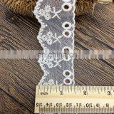 OLTK0311G Poly Fringe 3.8cm Embroidered Net Lace Trimming With Mesh thumbnail-3