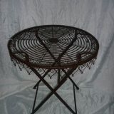 metal outdoor folding table coffer table round table