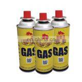 Hebei camping gas butane canister refill 220g and tinplate BBQ butane gas cartridge