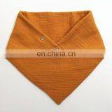 Wholesale Woven Cotton Gauze 4 Layers Organic Baby Bib thumbnail-6