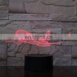 War Plane Fighter Aircraft 3D Night Lights Table Lamp Multi Colors Military Jet Plane With USB Power Decor Gift thumbnail-3