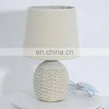 New Design of Rattan Pattern Desk Lamp and China Ceramic Meterial Table Lamp