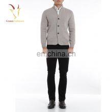 Jacket Style Thick Knitted Cashmere Sweater Cardigan for Men thumbnail-1