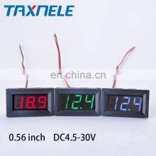 2 Wire 0.56 Inch Digital Display Voltmeter DC4.5-30V 10A LED Panel Voltage Tester Voltage Meter Connection Reverse Protection thumbnail-2