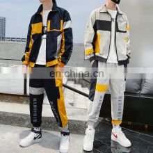 Wholesale custom new men's long-sleeved jacket fashion tooling casual sports suit training running suit