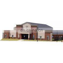 Modern Designs Construction Low Cost Price Prefabricated Metal Steel Structure Prefab Church Building