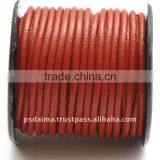 Round Leather Cord Red