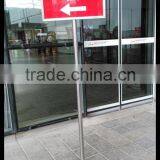 Retactable Silver Stainless Steels Sign Display Stand-floor Stand-manu Sign Board thumbnail-1