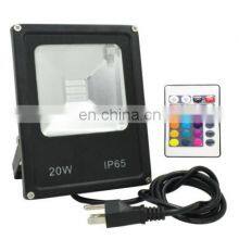 The Best Price and Quality Offer 16 Colors Outdoor Waterproof 20w 30w 50w RGB LED Flood Light RGB Remote Led Floodlight