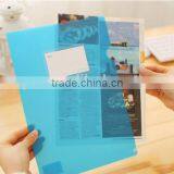 Hot Sell A4 Colorful Clear Plastic File Folder With Card Holder