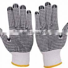 PVC Dotted Cotton Knitted Gloves Safety Glove Anti Slip Working PVC Dotted Canvas Cotton Hand Gloves thumbnail-3
