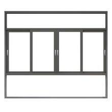 HMK-90 Thermal Break Aluminium Sliding Glass Soundproof Windproof Window Horizontal Sliding Window thumbnail-2