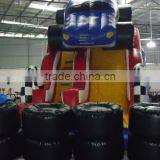 Double Lane Green Inflatable Pool Slide thumbnail-1