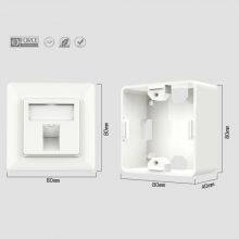 FTP Shileded German Type Rj45 Wallplate for Keystone Modules thumbnail-2