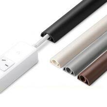 Self Adhesive Rubber PVC TPE Floor Cable Cord Covers Floor Trunking for Home Office Workshop thumbnail-2