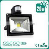 floodlight projector cemara led floodlight Pir Sensor 20w black/ Gray shell