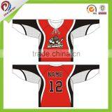 Team High Quality Sublimation Ice Hockey Jersey and Tops and Pants 100% Polyester Hockey Jersey thumbnail-1