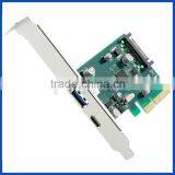 USB3.1 Type C PCIE X4 Gen2 USB3.1 Type A+C 10Gbps Expansion Converter Adapter Card for Desktop